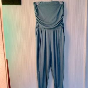 Mint Green Ruched Jumpsuit